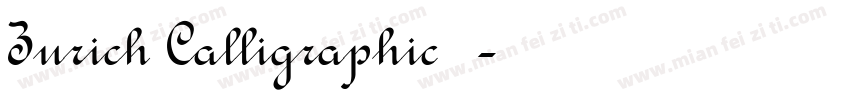 Zurich Calligraphic字体字体转换